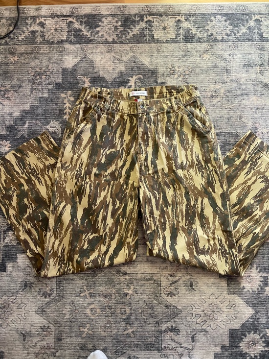 Topo Designs Pants - Topo Designs Women’s Brown Camo Utility Dirt Wide Leg Pants
